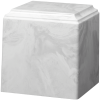 White Carrera Cube Urn