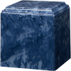 Midnight Blue Cube Urn