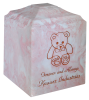 Pink Infant Urn With Bear