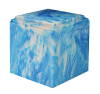 Sky Blue Cube Urn
