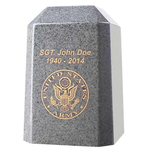 Military Keepsake Urn with Embossed Emblem