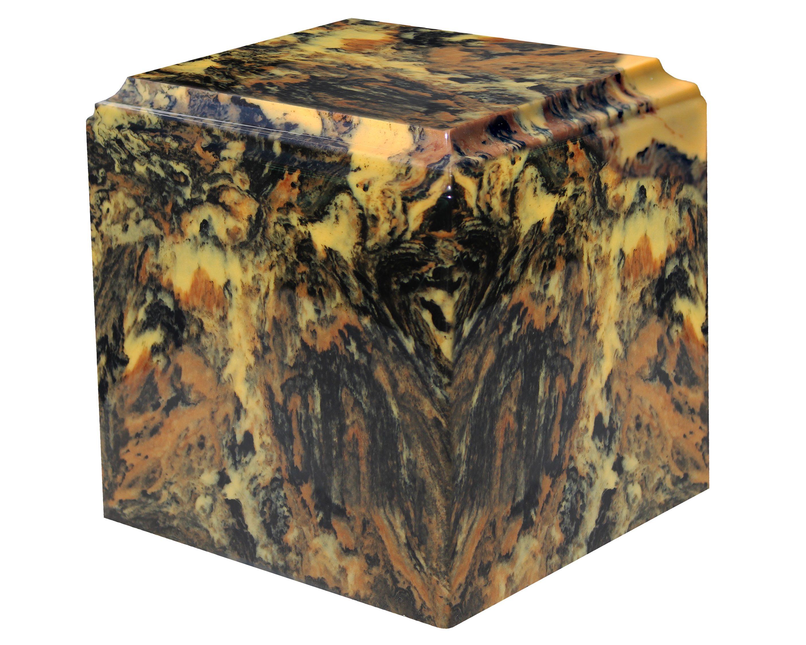 Antique Gold Cube Urn