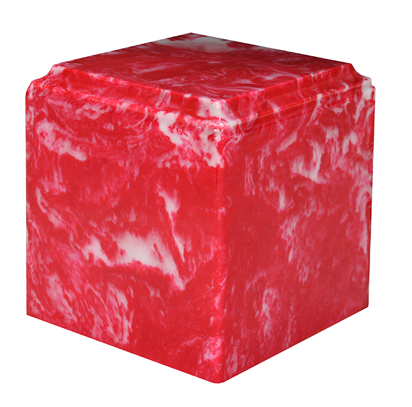 Cherry Red Cube Urn