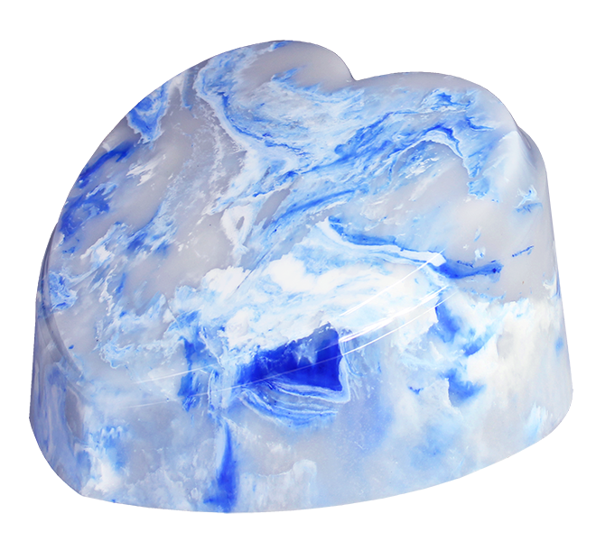 Blue Onyx Heart Urn